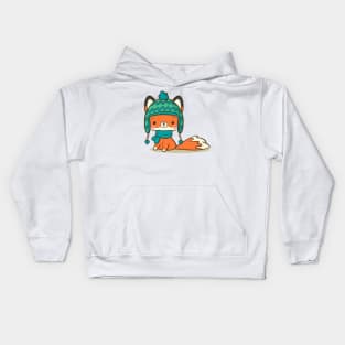 Cute winter fox Kids Hoodie